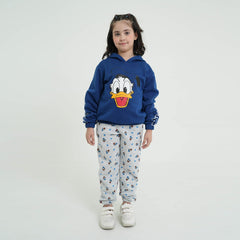 Kids Soft Cotton Graphic Sleeve Fleece Tracksuit