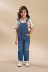Denim 100% Cotton Dungarees Dark Blue
