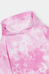 Pink Tie-Dye Hoodie – Pullover Style with Front Kangaroo Pocket