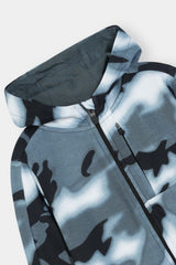 Boys Monochrome Camo Zip-Up Hoodie