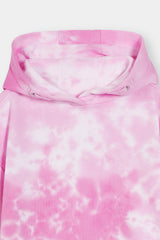 Pink Tie-Dye Hoodie – Pullover Style with Front Kangaroo Pocket