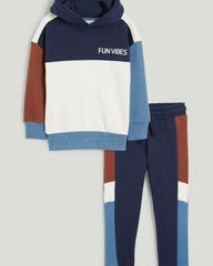 Kids Soft Cotton Fleece Pannels Tracksuit