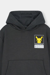 Black Pokémon Hoodie – Pikachu #0025 Graphic Pullover