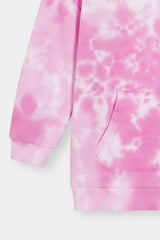Pink Tie-Dye Hoodie – Pullover Style with Front Kangaroo Pocket