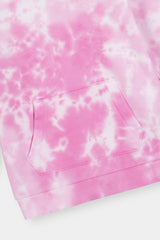 Pink Tie-Dye Hoodie – Pullover Style with Front Kangaroo Pocket