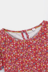 All-Over Rotary Printed Top For Girls