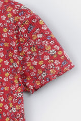 Rib All-Over Rotary Printed Top For Girls