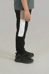 Colorblock Jogger Pants – Black, Camel & White