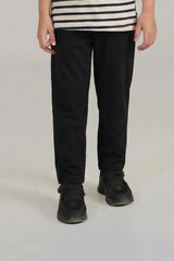 kids black plane trouser