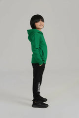 Green Messi Hoodie & Jogger Set For Boys