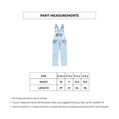 Kids' Light Wash Denim Overalls