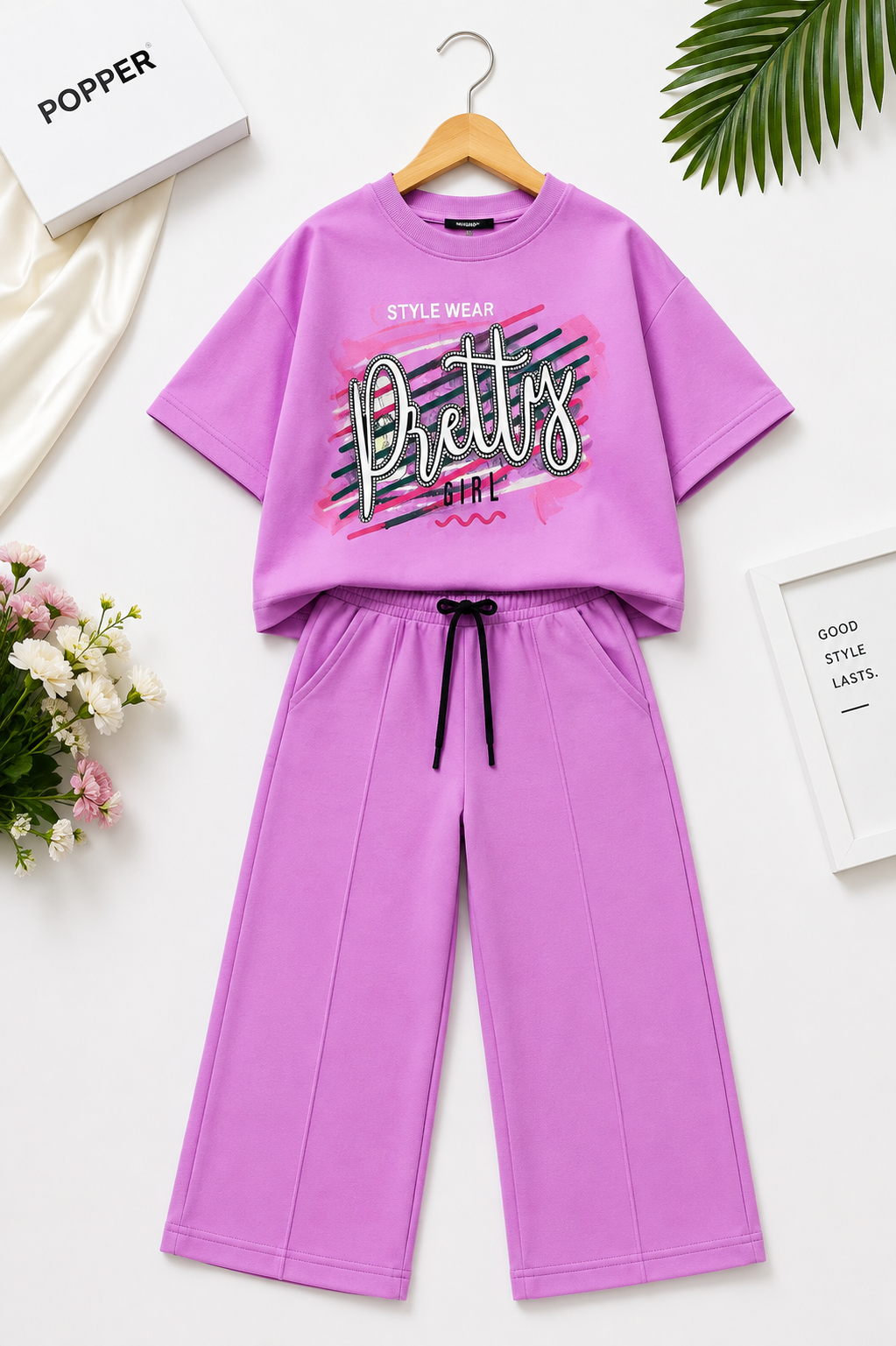 Pretty Girl Printed Co-Ord Set – pink