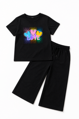 Girls’ LOVE Black Co-Ord Set