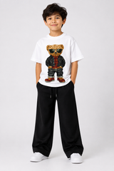 White Teddy Bear Graphic Co-Ord Set