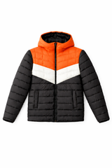 multi colour hoodie jacket orange white