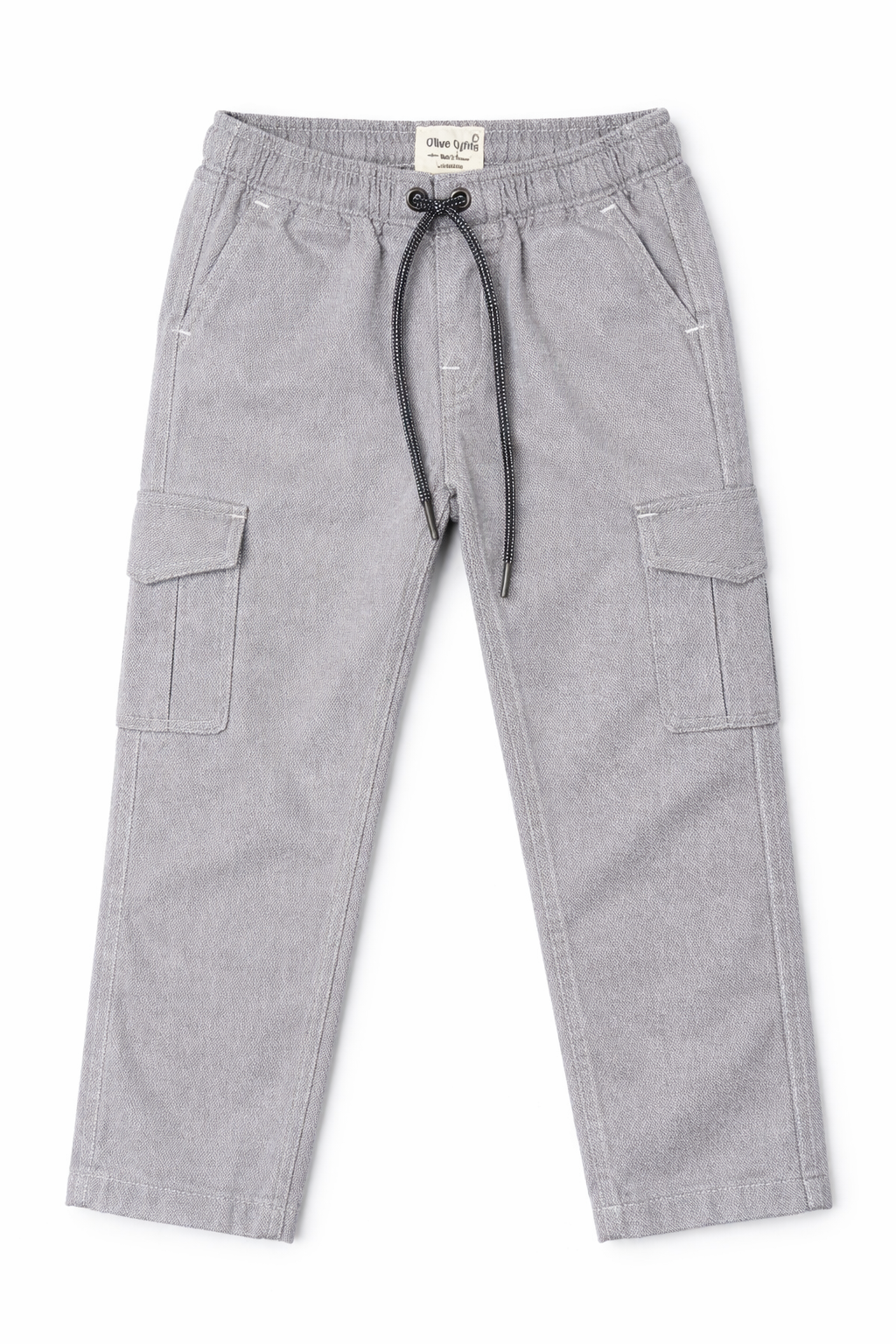 Kids Grey Cargo Pants