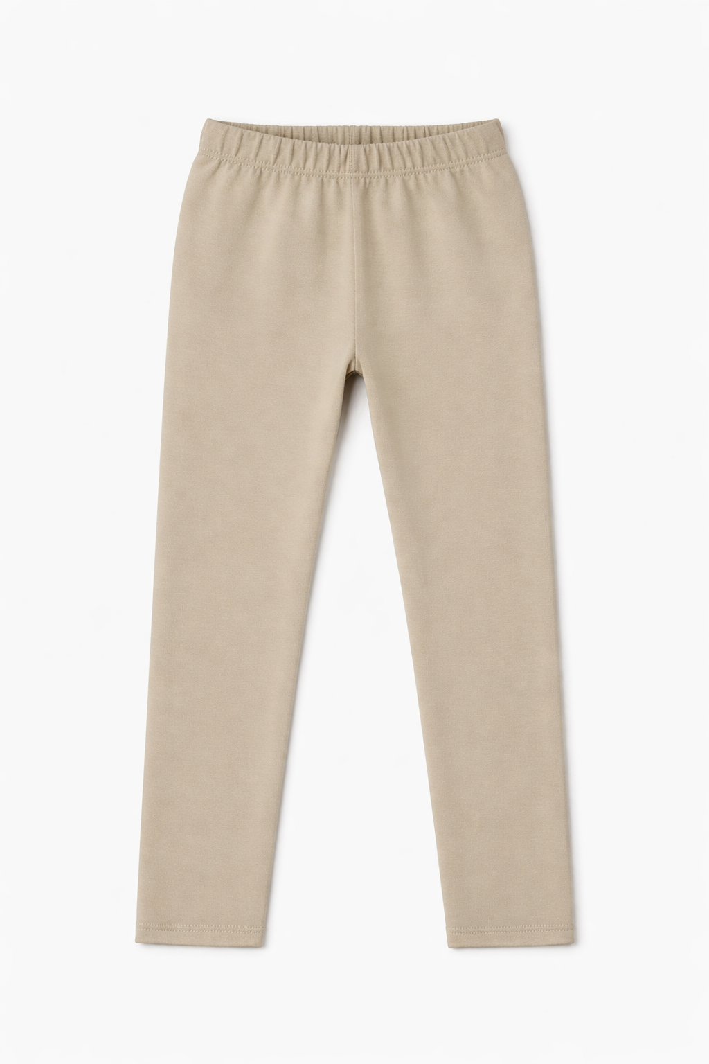 Kids Beige Straight-Cut Cotton Tights