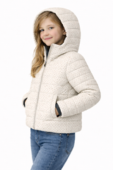 Kids Off-White Polka Dot Hooded Puffer Jacket – Winter Wear