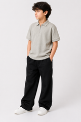 Kids Classic stone Grey Polo Shirt