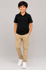 Kids Classic Black Polo Shirt