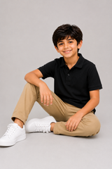 Kids Classic Black Polo Shirt