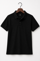 Kids Classic Black Polo Shirt