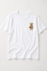 Kids White Teddy Bear Graphic T-Shirt