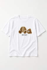 Kids White Teddy Bear T shirt