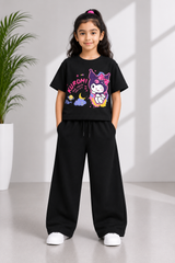 Kids Black Kuromi Graphic Co-Ord Set