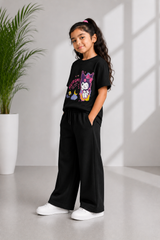 Kids Black Kuromi Graphic Co-Ord Set