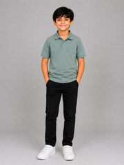 Kids Sage Green Polo Shirt – Smart Casual Everyday Wear