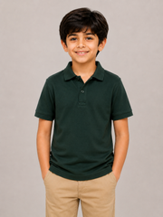 Kids Dark Green Polo Shirt – Classic Everyday Comfort