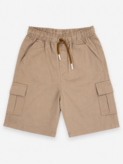 Boys Beige Cargo Shorts