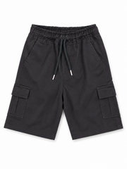Boys Black Cargo Shorts