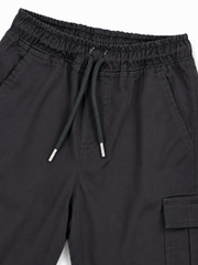 Boys Black Cargo Shorts