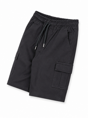 Boys Black Cargo Shorts