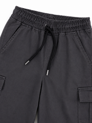 Boys Charcoal Grey Cargo Shorts