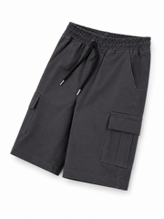 Boys Charcoal Grey Cargo Shorts