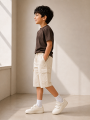 Boys off white Cargo Shorts