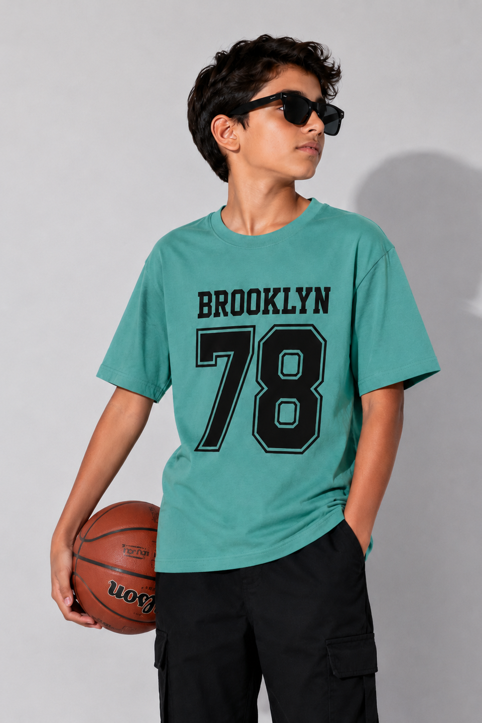 Brooklyn 78 Graphic Kids T-Shirt – sage green