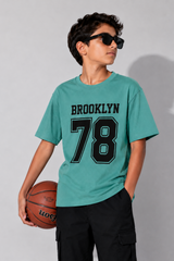 Brooklyn 78 Graphic Kids T-Shirt – sage green