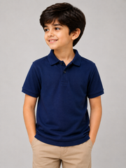 Kids Navy Blue Polo Shirt – Classic Casual Wear
