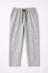 Kids Grey Floral Print T-Shirt Trouser Set