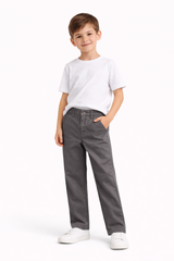 Kids Classic Grey Cotton Pants