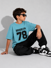 Brooklyn 78 Graphic Kids T-Shirt – Sky Blue
