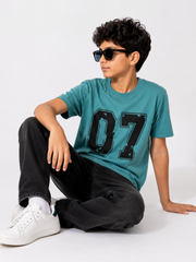 Kids 07 Graphic T-Shirt – Teal