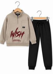 WISH Graphic Kids Half-Zip Tracksuit