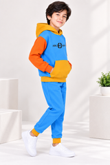 Color Block Kids Hoodie Tracksuit