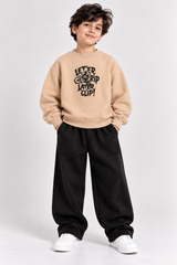 Beige Let’er Rip Fleece Co-Ord Set for Boys