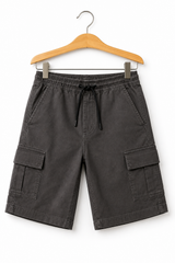 Kids Charcoal Cargo Shorts